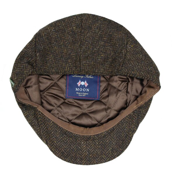 Heather Hats & Accessories British Tweed Wool Flat Cap, Satin Lining, Outdoor Wear, Otter Brown