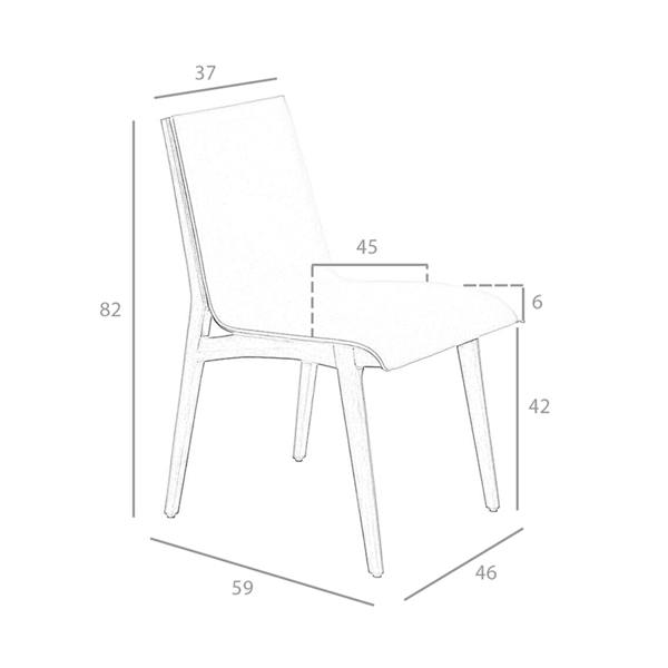 Angel Cerdá Dark Mink Leatherette Chair 4070