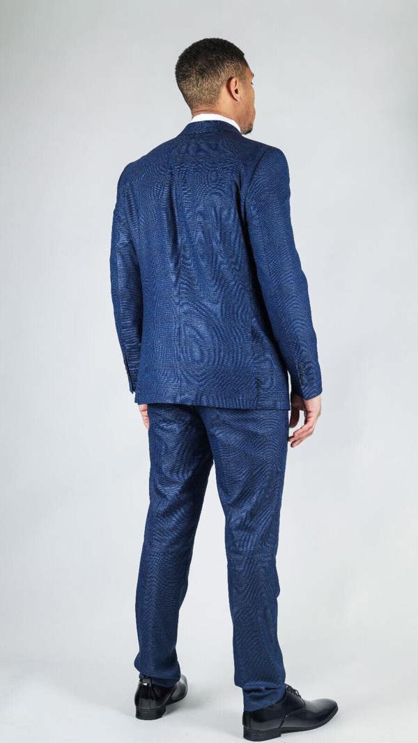 TruClothing Men's Classic Blue Double Breasted 2-Piece Suit