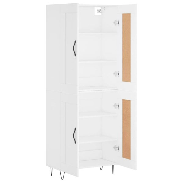Berkfield Highboard White 69.5x34x180 cm Engineered Wood