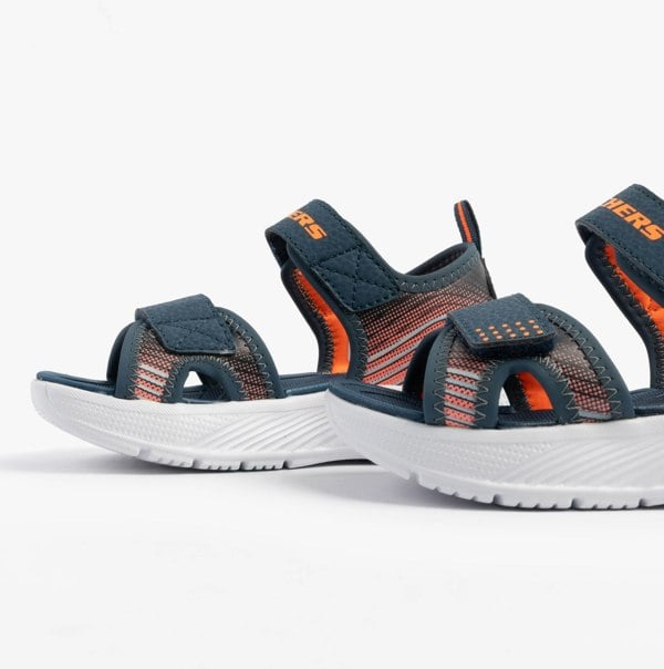 Skechers MICROSPEC - SPLASH Boys Sandals Navy/Orange