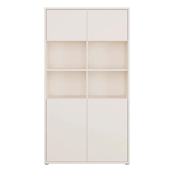 Furniture To Go Alice Springs Wide Storage Cabinet 4 Doors Push-to-Open & 2 Central Shelves Sand