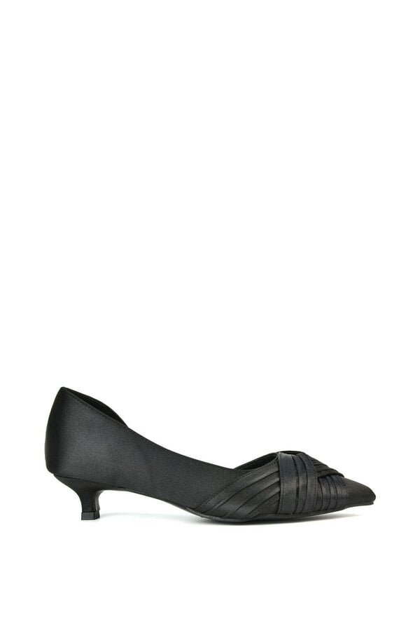 XY LONDON Pointed Toe Kitten Low Heel Classic Bridal Shoe Pumps