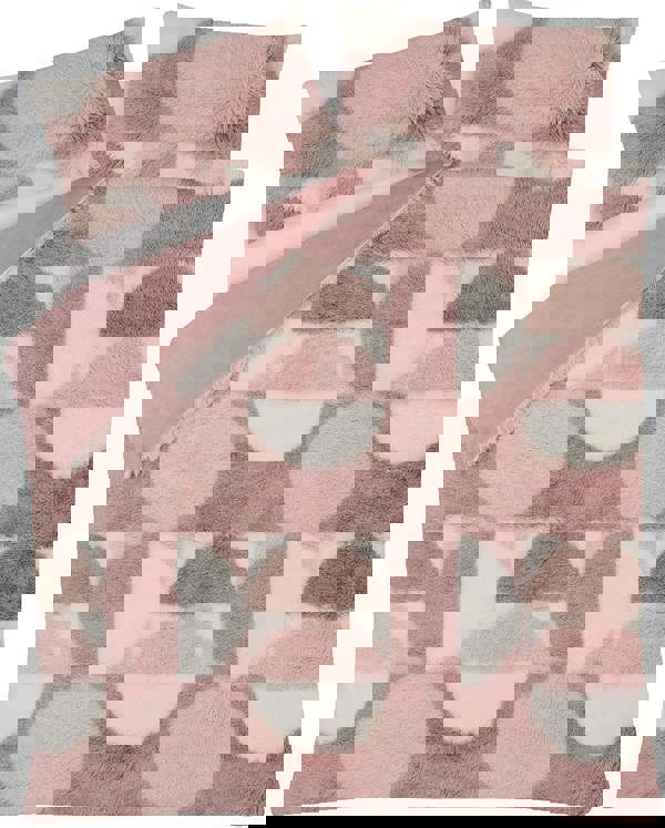 Smart Living Luxurious Geo Shaggy Faux Fur Fleece Duvet Cover with Pillowcases