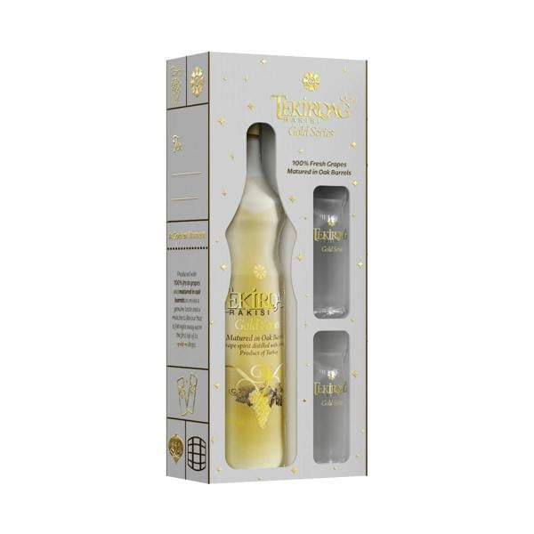 Tekirdag Rakisi Gold Series (Gift Box with Glasses)