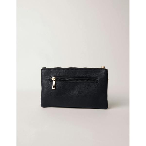 Blue Vanilla Detailed Zip Up Purse With Detachable Strap