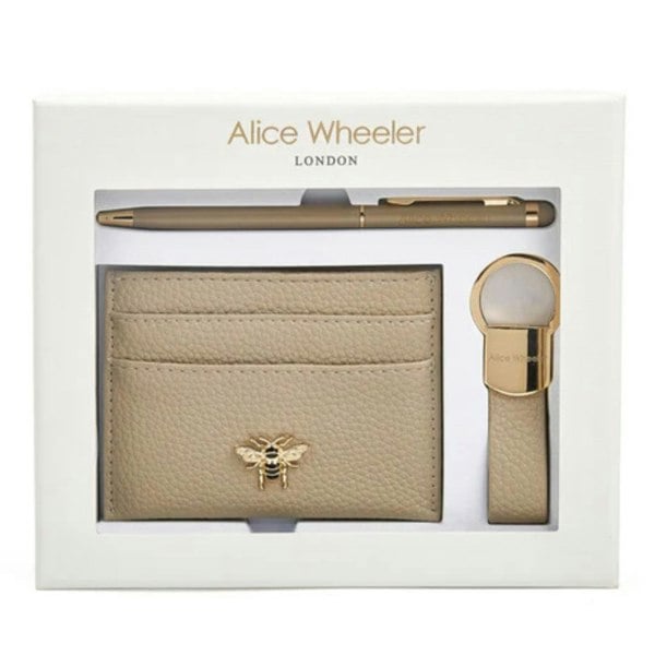 Alice Wheeler 3 Piece Luxury Bee Giftset - Pen, Keyring, Cardholder