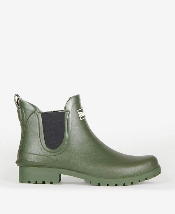 Barbour WILTON Womens Chelsea Wellington Boots Olive