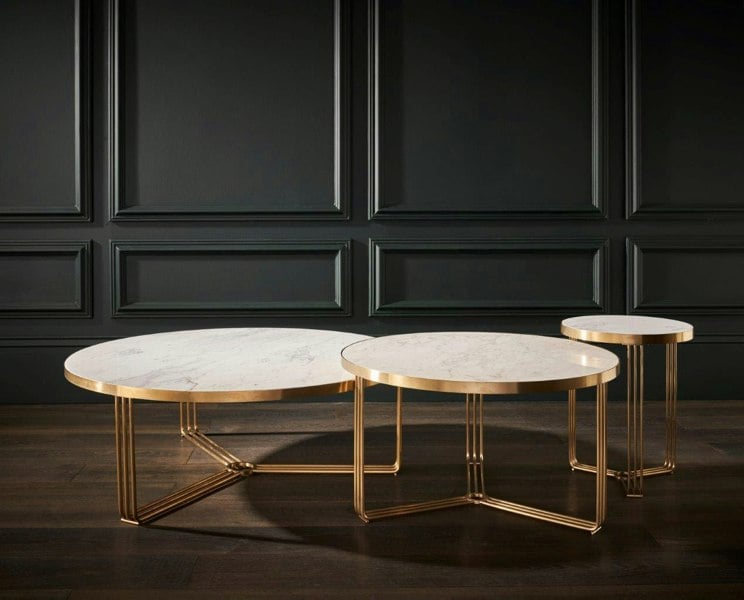 Finn Small Circular Side Tables by Gillmore British Design © GillmoreSPACE Ltd