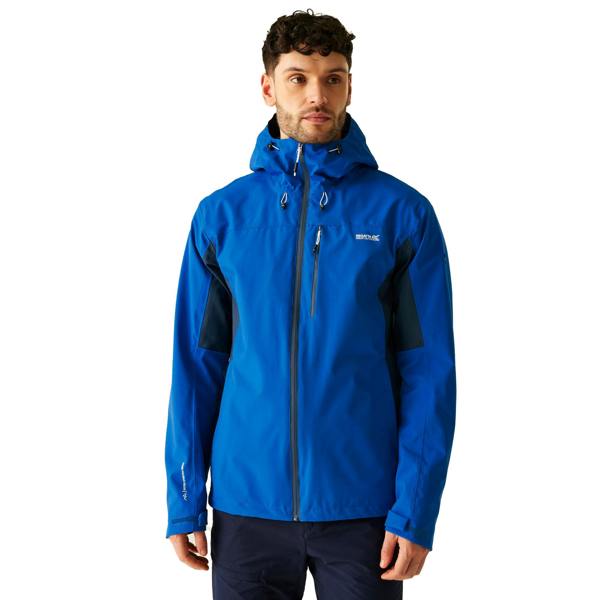 Regatta Mens Birchdale II Waterproof Jacket - Snorkel Blue/Moonlight Denim - 