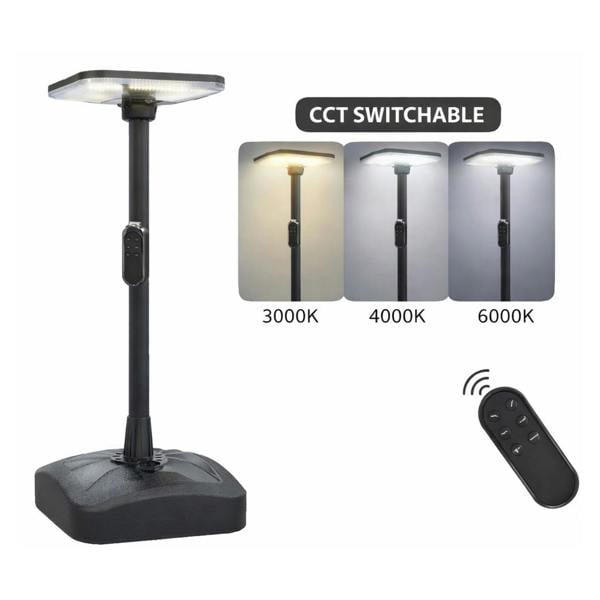 ENER-J 240W PIR Solar Garden Lights with water tank stand, 25W Solar Panel and 24AH Battery, CCT switchable with Remote