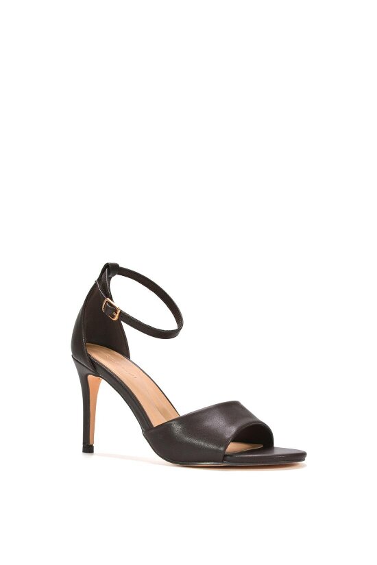 XY LONDON Stiletto Heel Open Toe Sandals With Ankle Strap