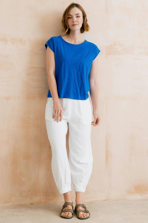 Lily & Me Tidal Organic Cotton T-Shirt Cobalt