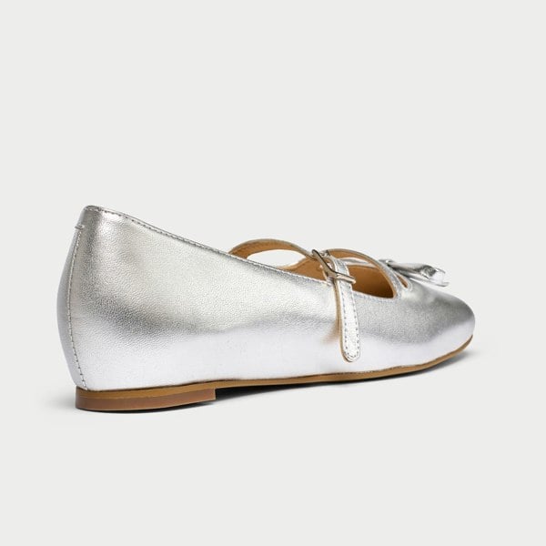 Calla Alexa Mary Jane Style Shoes for Bunions & Wide Feet - Silver Leather