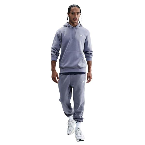 Nike Mens Club Fleece Pullover Hoodie - Ghost/White - 