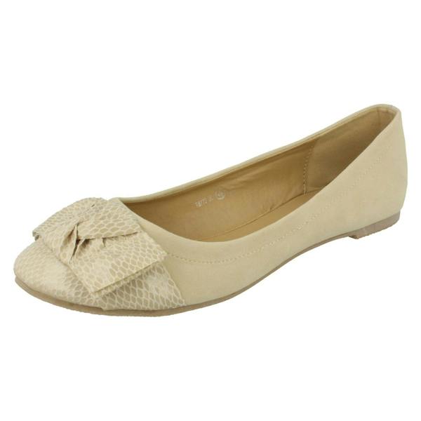Spot On Ladies Spot On Bow Detail Flats