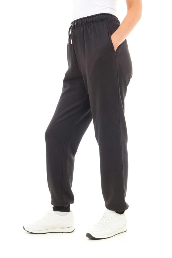 Smart Living Women's Soft Lounge Joggers - Cozy Sweatpants with Cuffed Hem & Drawstring - Black