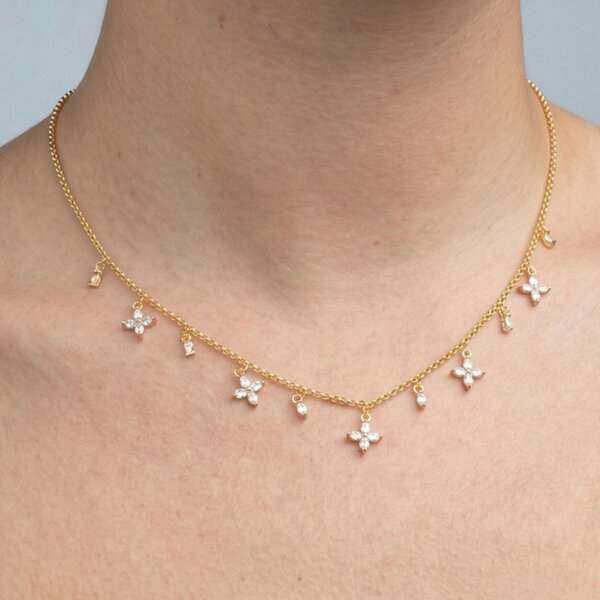 Uchi & Soto Kinmokusei Gold Floral Necklace