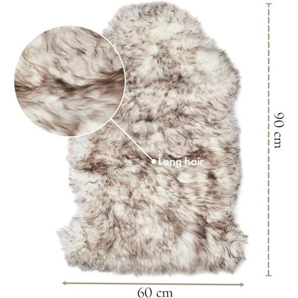 Infinity Leather Genuine Sheepskin Real Natural Wool Area Rug
