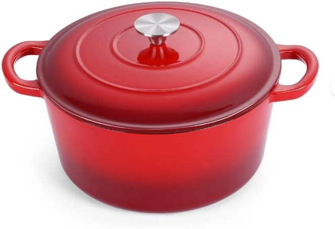 Sourdough By The Sea 3.5L Double Dutch Oven 2-in-1 Seasoned Cast Iron – Perfect for Sourdough Baking, Stews