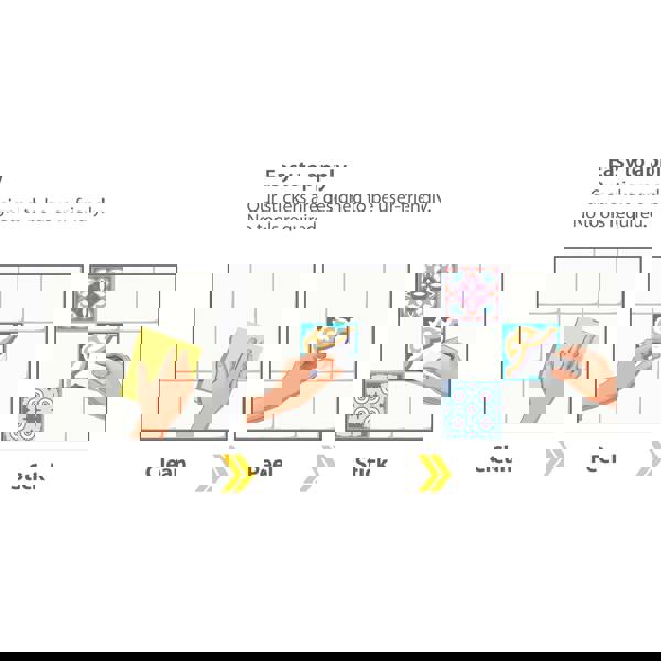 WT1537 - Classic Moroccan Colourful Mixed Tiles Wall Stickers Set 1 - 15 x 15 cm (6 x 6 inches) - 24 pcs.