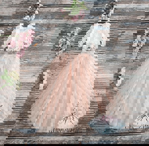 Girls pink and white party outfit