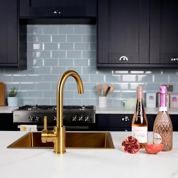 Flode Solo | Single Lever 3 in 1 Instant Boiling Tap | Brushed Gold Finish