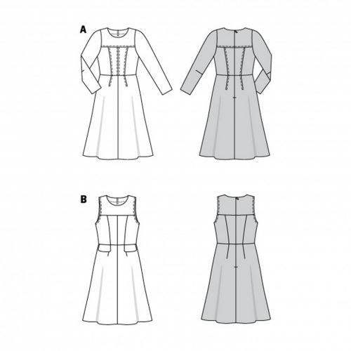 Burda Sewing Pattern 6099 Dresses For Women, 34 to 44 - Intermediate
