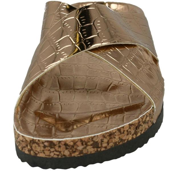 Spot On Ladies Spot On Open Toe Slip On Mule