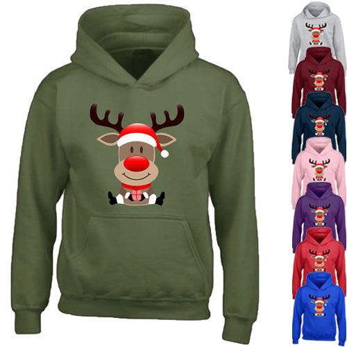 Kids XMS2 \"Sitting Reindeer\" CustomPX Hoodie