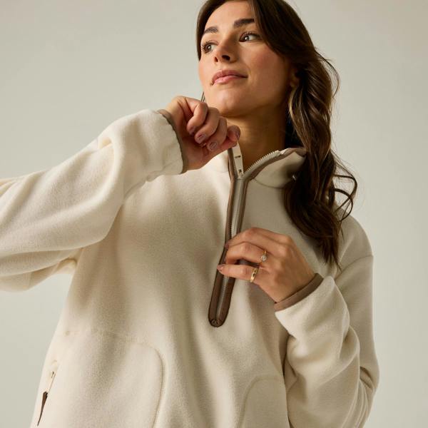 Regatta Womens/Ladies Frankie Half Zip Fleece - Light Vanilla/Mocha - 