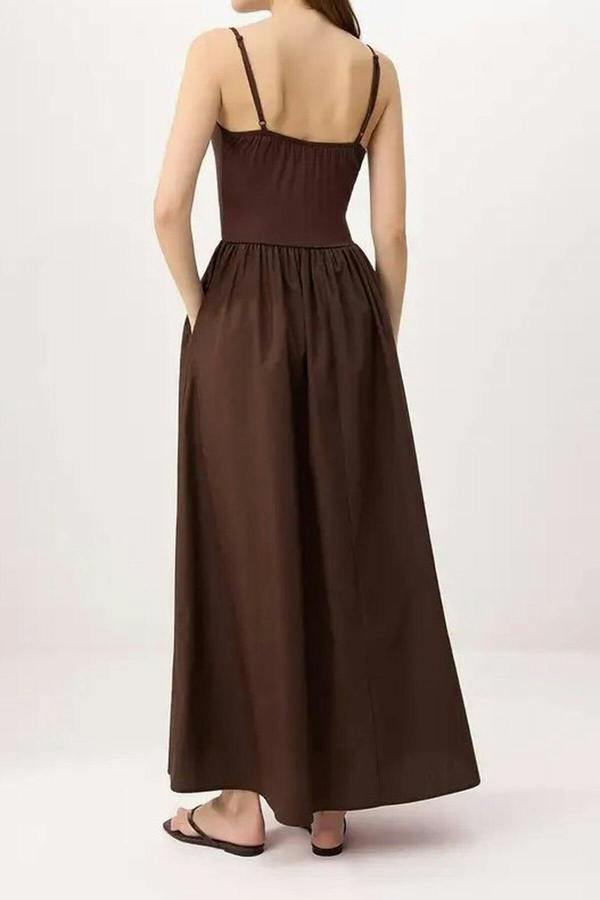 WOVCOR Plain Maxi Woven Dress