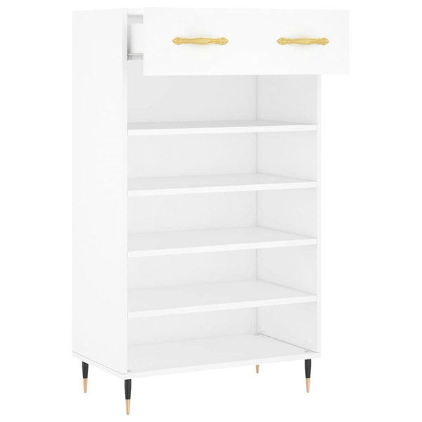 Berkfield Shoe Cabinet White 60x35x105 cm Engineered Wood