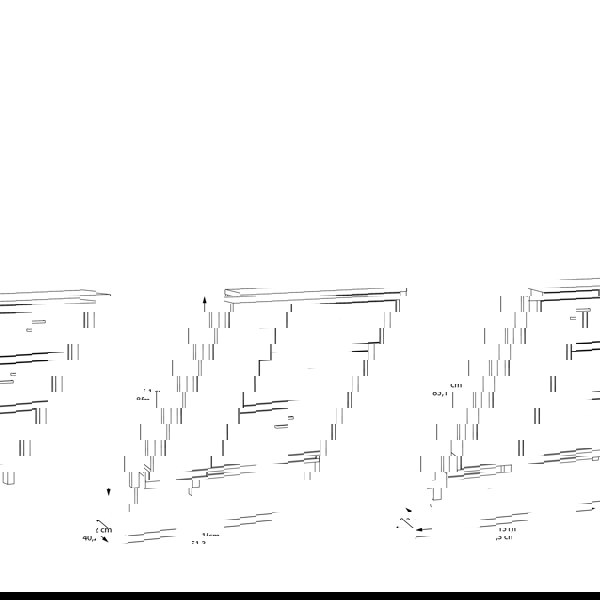 Furniture To Go High Rock Sideboard in Matt Black/Riviera Oak