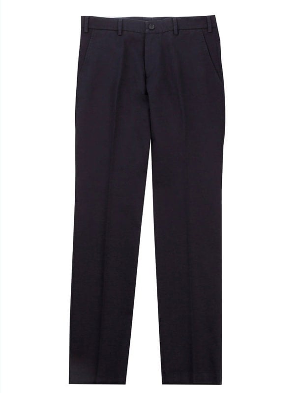 SLIM FIT ITALIAN COTTON CHINO TROUSERS – NAVY