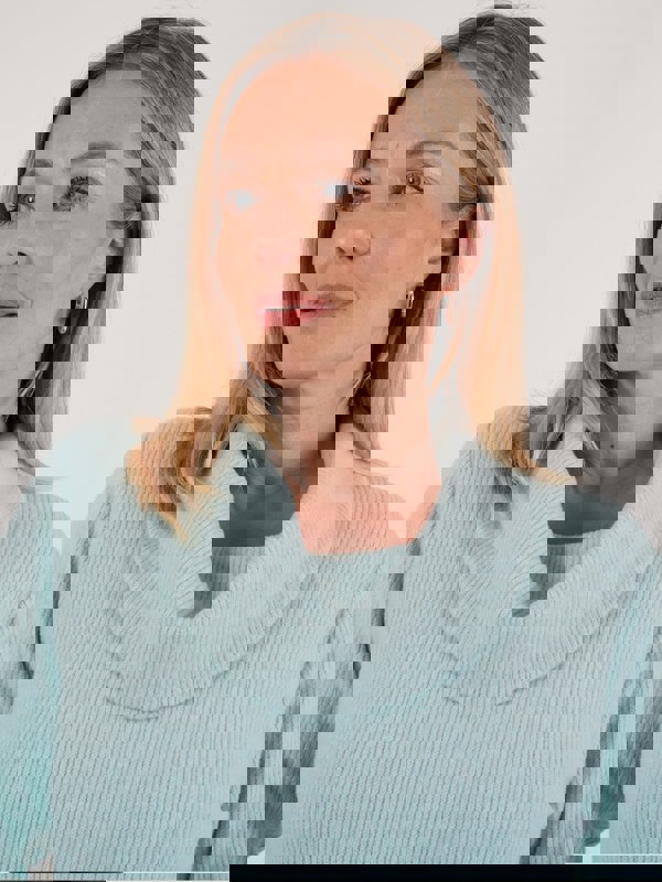 PennyPlain Ribbed Cowl Top - Mint