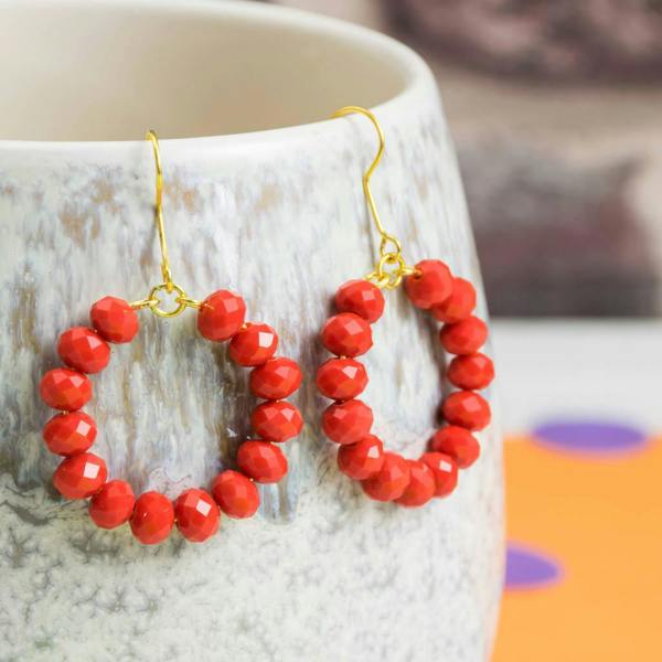 Beaded Hoop Earrings - product in use