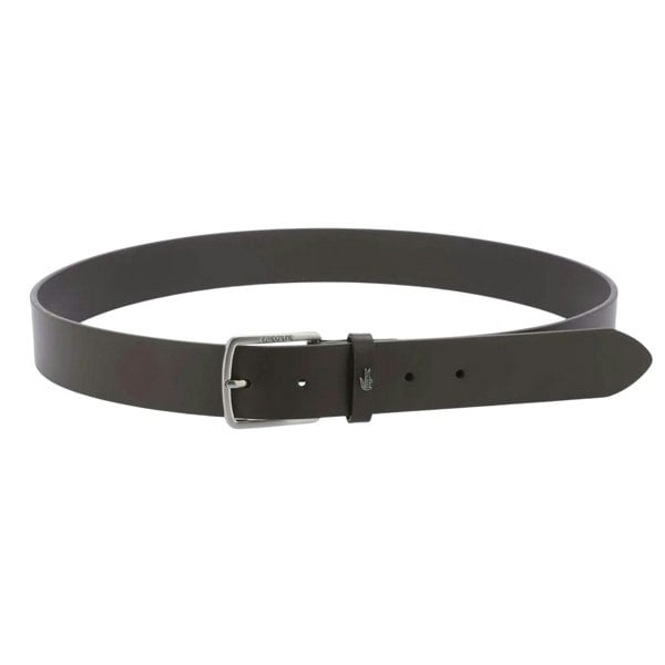 Lacoste Plain Leather Belt - Brown