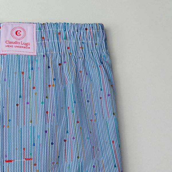 ZIG ZAG COTTON POPLIN PRINT BOXER SHORTS - Premium Men's Patterned Shirt by Claudio Lugli | Bold Design, Tailored Fit, Best Printed Shirts