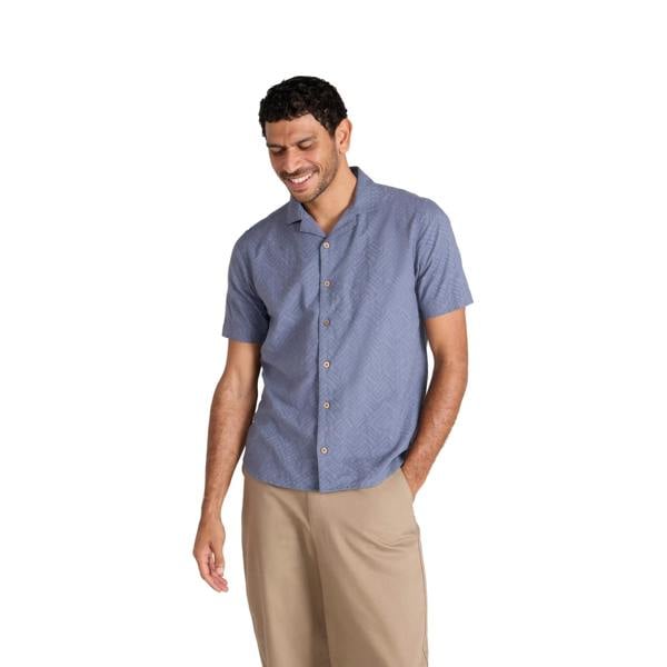 Mountain Warehouse Mens Fiji Textured Shirt - Blue - 