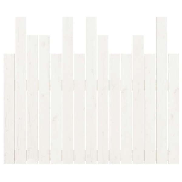 Berkfield Wall Headboard White 95.5x3x80 cm Solid Wood Pine