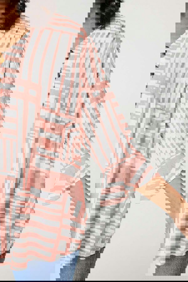 Pink | Printed 3/4 Flare Sleeve Blouse