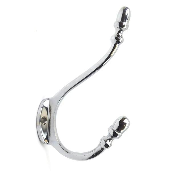 Cast Iron Acorn Design Coat Hook In Polished Chrome Finish 130mm - Pack of 5