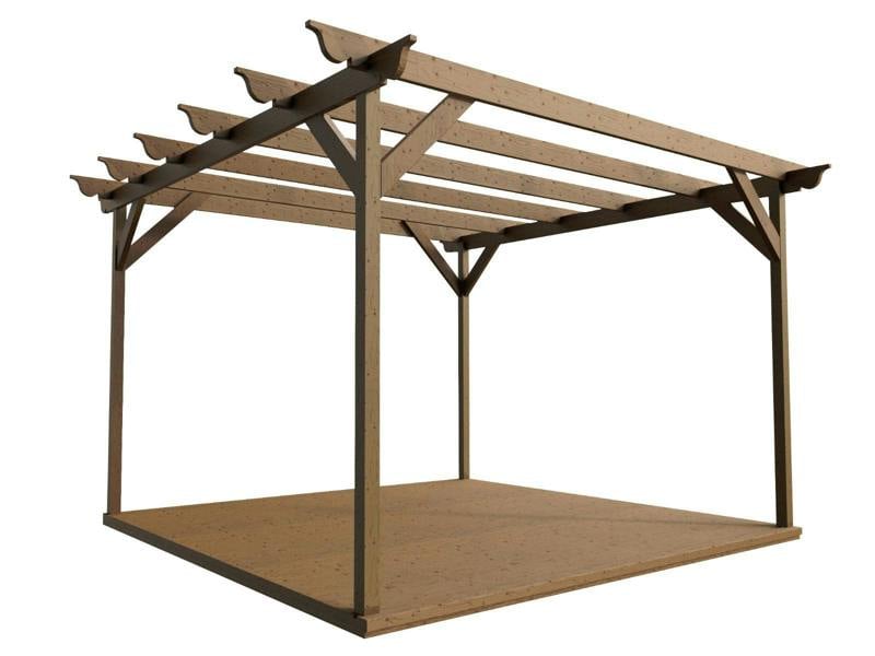 Arbor Garden Solutions Ovolo Wooden Pergola and Decking Kit