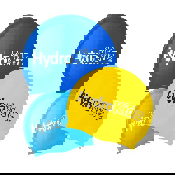HydroKidz high quality silicone cap in blue, yellow, light blue for kids