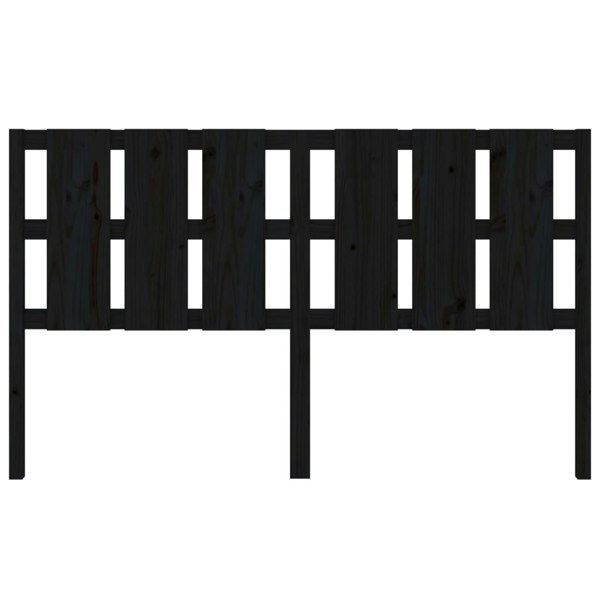 Berkfield Bed Headboard Black 185.5x4x100 cm Solid Wood Pine