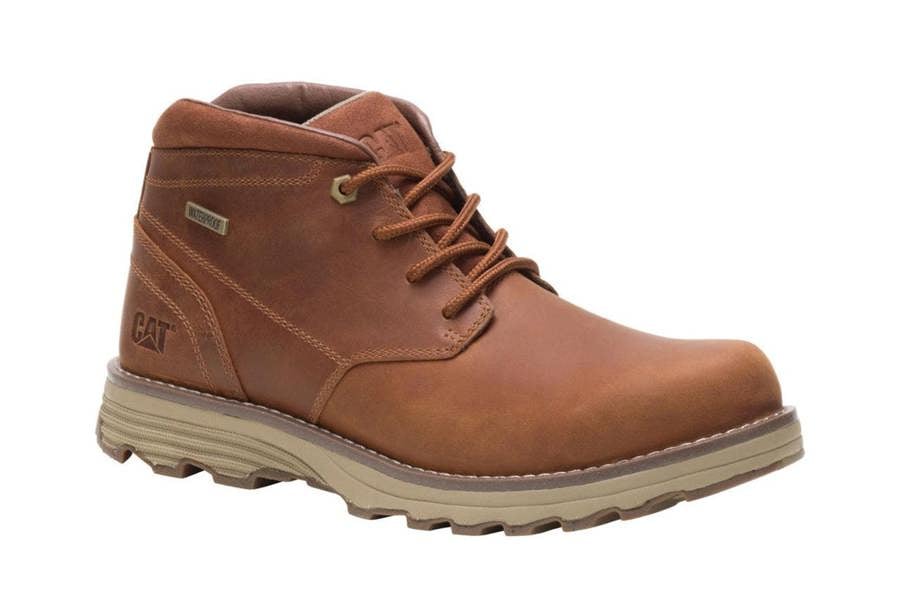 Caterpillar CAT (Caterpillar) Men's Elude Waterproof Brown Leather Safety Work Boots