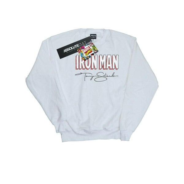Marvel Womens/Ladies Iron Man AKA Tony Stark Sweatshirt - White