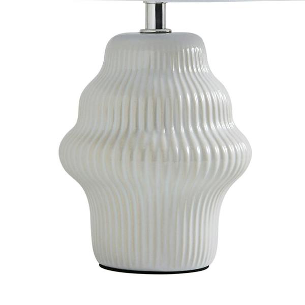 Alanna Ivory Ribbed Ceramic Table Lamp