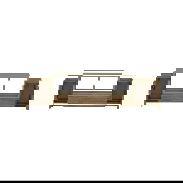 Destina Home Morica Floating TV Stand with Shelves and Cabinets